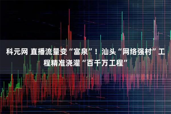 科元网 直播流量变“富泉”！汕头“网络强村”工程精准浇灌“百千万工程”